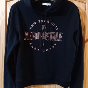 Aeropostale Black Hooded Pullover  Women's Size L